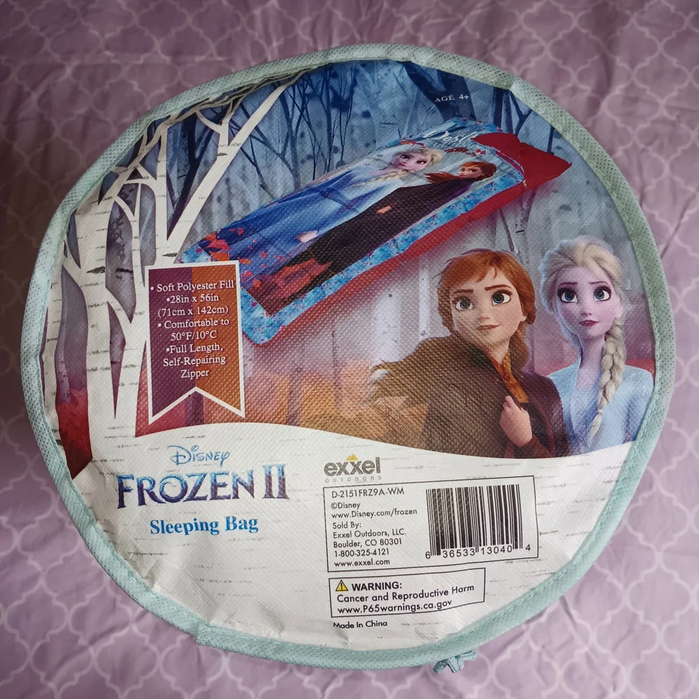 Disney Frozen II Children's Elsa & Ana Design Sleeping Bag in Storage Bag